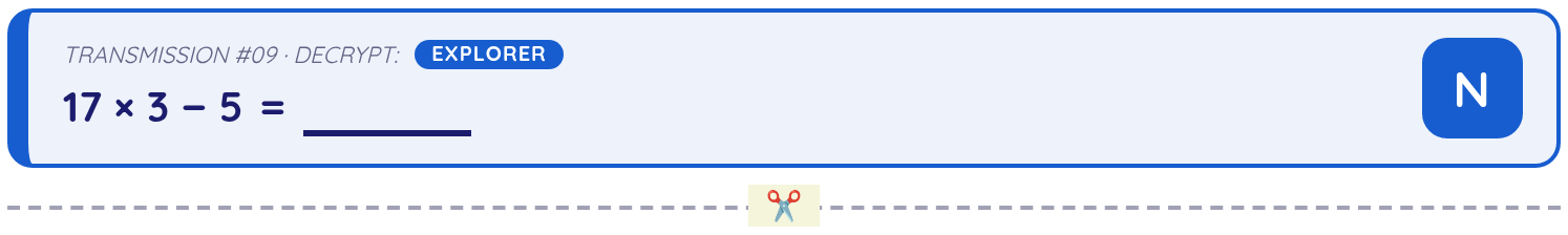 Age 10 transmission strip from a HideQuest Crack the Code mission.